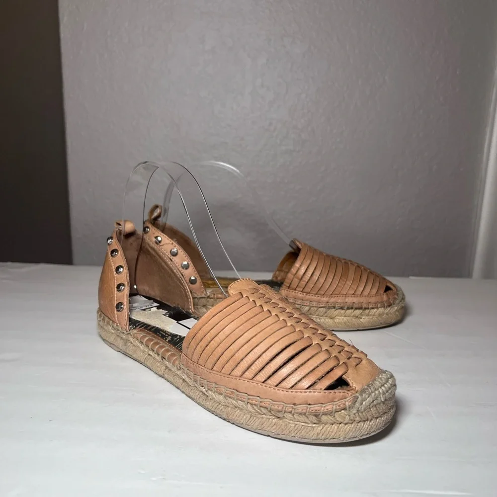 Dolce Vita Ceyla Espadrille Sandals Slip On Tan Brown Women Size 7.5